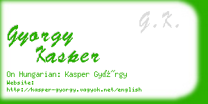 gyorgy kasper business card